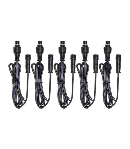 SMY 5-Pack 1M IP67 Waterproof 2-Pin Extension Cables for Deck Lights